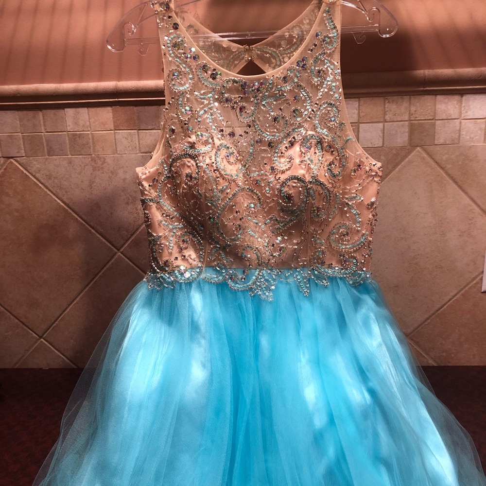 Short Blue Formal Dress